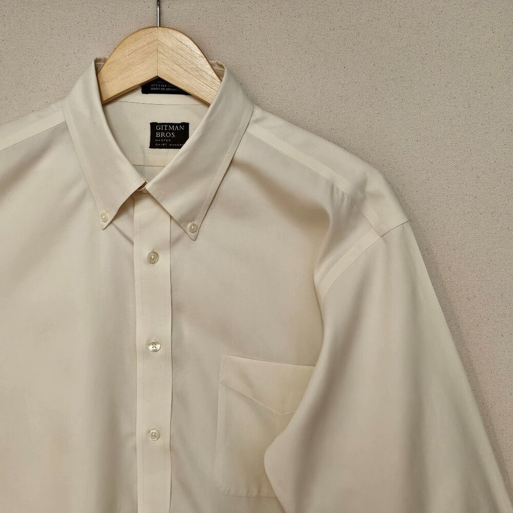 Gitman Brothers Non-Iron 80's 2 Ply Pinpoint Button Down 16.5